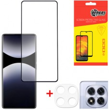 Скло захисне Dengos Xiaomi Redmi Note 14 Pro 4G / 5G + camera protection Black (DG-TGSCP-09)