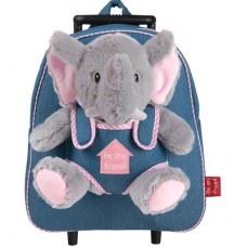 Рюкзак дитячий Perletti Toys Allie Elephant з м''якою іграшкою на колесах, джинсовий (P13033)