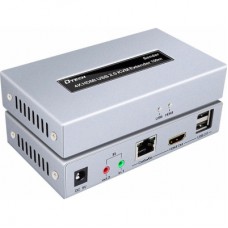 Адаптер HDMI extender 100m UHD 4K/60Hz CAT5E/6 + USB 2.0 Dtech (DT-7051)