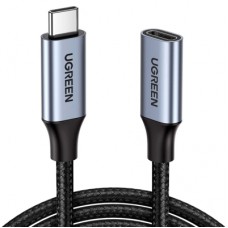 Дата кабель Ugreen USB-C M/F 1.0m 5A 10Gbps USB 3.1 black (30205)