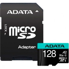 Карта пам'яті ADATA 128GB microSD class 10 UHS-I U3 V30 A2 Premier Pro SD 6.0 (AUSDX128GUI3V30SA2-RA1)