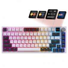 Клавіатура GamePro Asgard Valhalla Pro QLAB Sakura Switch RGB Bluetooth/Wireless/USB-C UA White (MK160-W-D-QS-PRO)