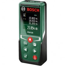 Далекомір Bosch PLR 25, 0052500м 2мм, 2AАAх1.5V, 0.090кг (0.603.672.521)