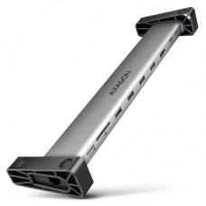Концентратор AXAGON USB-C 9-in-1 4xUSB 3.2 + 2xUSB-C + HDMI + SD/TF + RJ45 1000Mbps + PD 100W black/gray (HMC-10HLS)