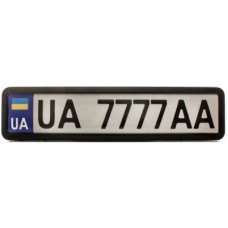Рамка номерного знака CarLife чорна глянцева (NH430)