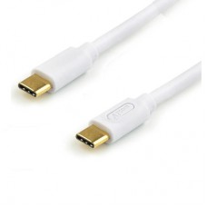 Дата кабель USB-C to USB-C 5.0m 30W 1.5A QC 3.0 white Atcom (AT-C50)