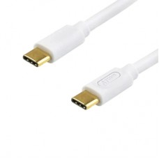 Дата кабель USB-C to USB-C 0.3m 60W 3A QC 3.0 white Atcom (AT-C03)