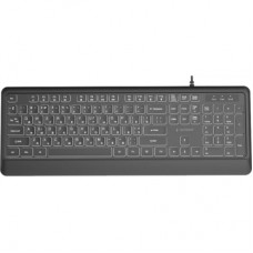 Клавіатура Gembird Slim Multimedia White Backlight USB Black (KB-UML-04-CYRL)