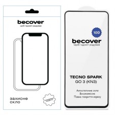 Скло захисне BeCover 10D Tecno Spark Go 3 (KN3) Black (715167)