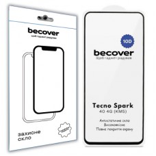 Скло захисне BeCover 10D Tecno Spark 40 4G (KM5) Black (714923)