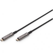 Дата кабель USB-C to USB-C 10.0m AOC 4K60Hz HDR Dolby Vision HDR10 3D 21.6Gbps Digitus (AK-330160-100-S)