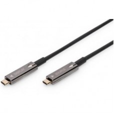 Дата кабель USB-C to USB-C 15.0m AOC 4K60Hz HDR Dolby Vision HDR10 3D 21.6Gbps Digitus (AK-330160-150-S)