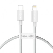 Дата кабель USB-C to Lightning 1.0m PD20W white Baseus (CATLYS-B02)