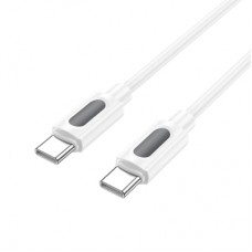 Дата кабель USB-C to USB-C 1.0m 60W silicone BX114 Structure white BOROFONE (6941991116919)