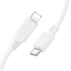 Дата кабель USB-C to Lightning 1.0m PD silicone BX115 Lotto white BOROFONE (6941991119613)