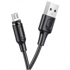 Дата кабель USB 2.0 AM to Micro 5P 1.0m 2.4A magnetic BX41 black BOROFONE (6931474738455)