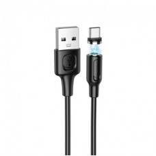 Дата кабель USB 2.0 AM to USB-C 1.0m 2.4A magnetic BX41 black BOROFONE (6931474738462)