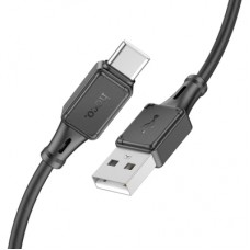 Дата кабель USB 2.0 AM to USB-C 1.0m silicone X101 Assistant black HOCO (6942007604079)