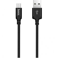 Дата кабель USB 2.0 AM to Micro 5P 2.0m 2A nylon X14 black HOCO (6957531062905)