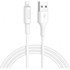Дата кабель USB 2.0 AM to Lightning 1.0m 2A X25 white HOCO (6957531080114)