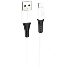 Дата кабель USB 2.0 AM to Lightning 1.0m 2.4A silicone X82 white HOCO (6931474768544)