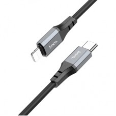 Дата кабель USB-C to Lightning 1.0m PD silicone X86 black HOCO (6931474777898)