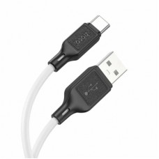 Дата кабель USB 2.0 AM to USB-C 1.0m silicone X90 Cool white HOCO (6931474788450)