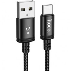 Дата кабель USB 2.0 AM to USB-C 3.0m X91 Radiance black HOCO (6931474788726)