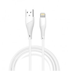 Дата кабель USB 2.0 AM to Lightning 1.0m 2.4A X196 white WUW (6972573335596)