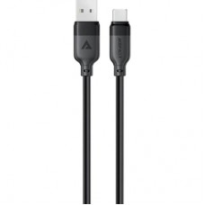 Дата кабель USB 2.0 AM to USB-C 1.2m 3A TPE black Acefast (6974316283812)