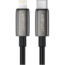 Дата кабель USB 2.0 AM to Lightning 1.2m 30W nylon black Acefast (6974316285410)