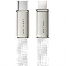 Дата кабель USB 2.0 AM to Lightning 1.2m 30W nylon white Acefast (6974316286240)