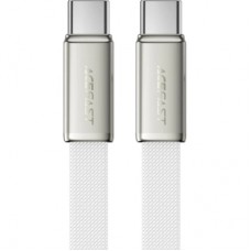 Дата кабель USB-C to USB-C 1.2m 60W 3A nylon white Acefast (6974316286257)
