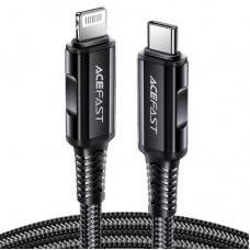 Дата кабель USB-C to Lightning 1.8m 30W 3A nylon black Acefast (6974316281306)