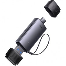 Зчитувач флеш-карт Baseus USB-A + USB-C to SD/TF gray (WKQX060113)