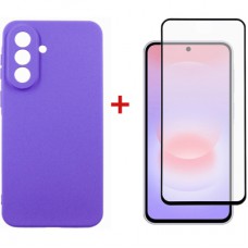 Чохол до мобільного телефона Dengos Carbon Cover + Glass Samsung Galaxy A37 Purple (DG-KM-201)