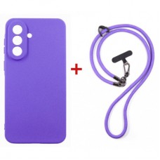 Чохол до мобільного телефона Dengos Case + Cross-body Strap Samsung Galaxy A37 Purple+Purple (DG-KM-CCRB-04)