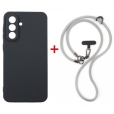Чохол до мобільного телефона Dengos Case + Cross-body Strap Samsung Galaxy A57 Black+Grey (DG-KM-CCRB-09)