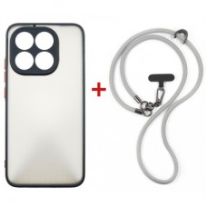 Чохол до мобільного телефона Dengos Case + Cross-body Strap Xiaomi 15T Black+Grey (DG-KM-CCRB-55)
