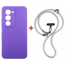 Чохол до мобільного телефона Dengos Case + Cross-body Strap Xiaomi Redmi 15 Purple+Grey (DG-KM-CCRB-45)