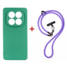 Чохол до мобільного телефона Dengos Case + Cross-body Strap Xiaomi Redmi Note 15 Pro 4G Mint+Purple (DG-KM-CCRB-40)
