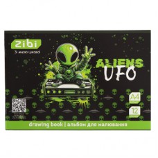 Альбом для малювання ZiBi А4 UFO, 12 аркушів на скобі (ZB.1421-04)