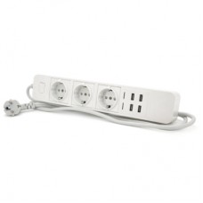 Мережевий фільтр живлення Voltronic 3 роз, 4USB, 2м Black (ТВ-Т09)