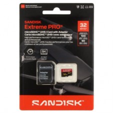 Карта пам'яті SanDisk 32GB microSD C10 V30 A1 UHS-I U3 4K Extreme Pro R100/W90MB/s (SDSQXCO-032G-GS6MA)