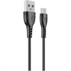 Дата кабель USB 2.0 AM to Micro 5P 1.0m PVC black Wibrand (WI.DC/BO1B-UM)