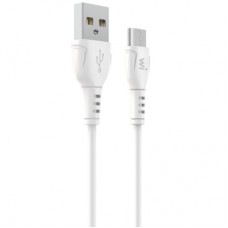 Дата кабель USB 2.0 AM to Micro 5P 1.0m PVC white Wibrand (WI.DC/BO1W-UM)
