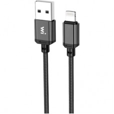 Дата кабель USB 2.0 AM to Lightning 1.0m nylon black Wibrand (WI.DC/CO1B-UL)
