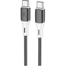 Дата кабель USB-C to USB-C 1.0m 60W silicone black Wibrand (WI.DC/MA1B-CC)