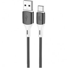Дата кабель USB 2.0 AM to USB-C 1.0m silicone black Wibrand (WI.DC/MA1B-UC)