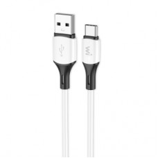 Дата кабель USB 2.0 AM to USB-C 1.0m silicone white Wibrand (WI.DC/MA1W-UC)